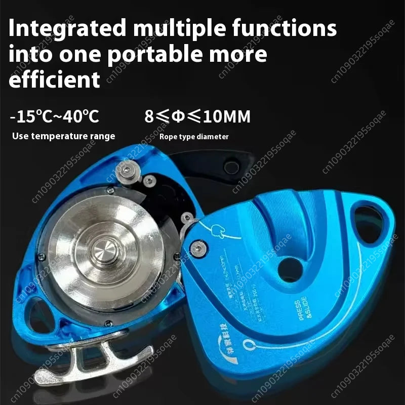 Electric Lifter Climbing Device 200kg/440.92lb Capacity Aerial Rope Ascender for Rock/Wall Climbing&Fall Protection Safety Gear