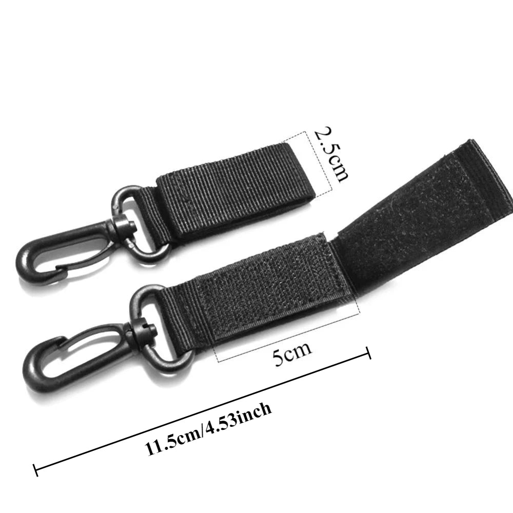 Climbing Carabiner with Nylon Webbing Sling, Safety Locking Hook for Tactical Backpacks Outdoor Gear Hanging, Keychain Accessory