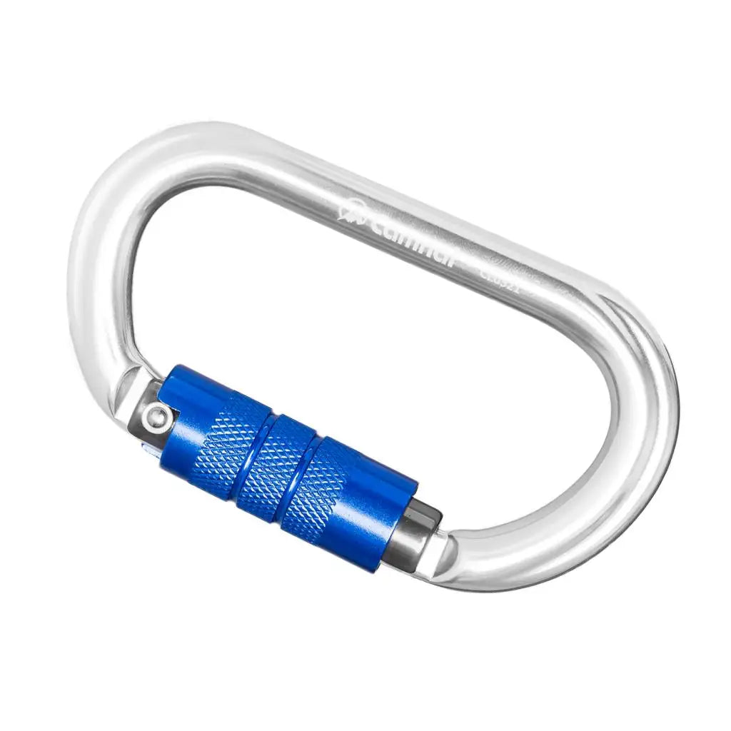 25KN Aluminum Rock Climbing Carabiner D Shape Locking Rescue Safety Hook for Mountaineering Rappelling Gear Outdoor Equipment