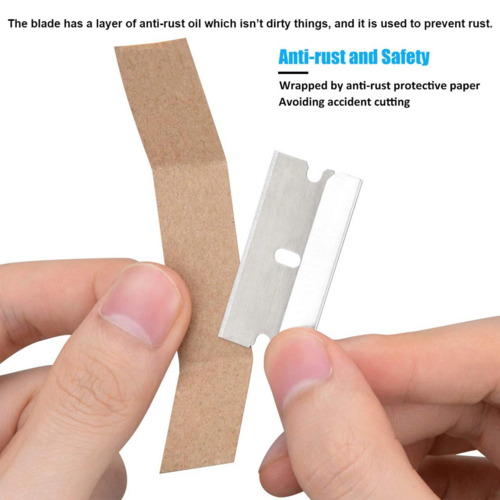 100 PCS Razor Blades Single Edge Extra Sharp Heat Treated Safety Knife