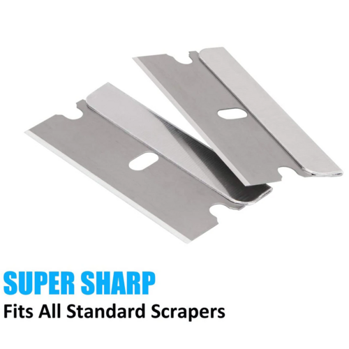 100 PCS Razor Blades Single Edge Extra Sharp Heat Treated Safety Knife