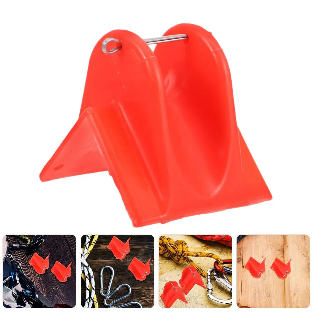 3pcs Safety Rope Protector Red Climbing Accessories Rope Edge Guard Mountaineering Gear Outdoor Rope Device Portable