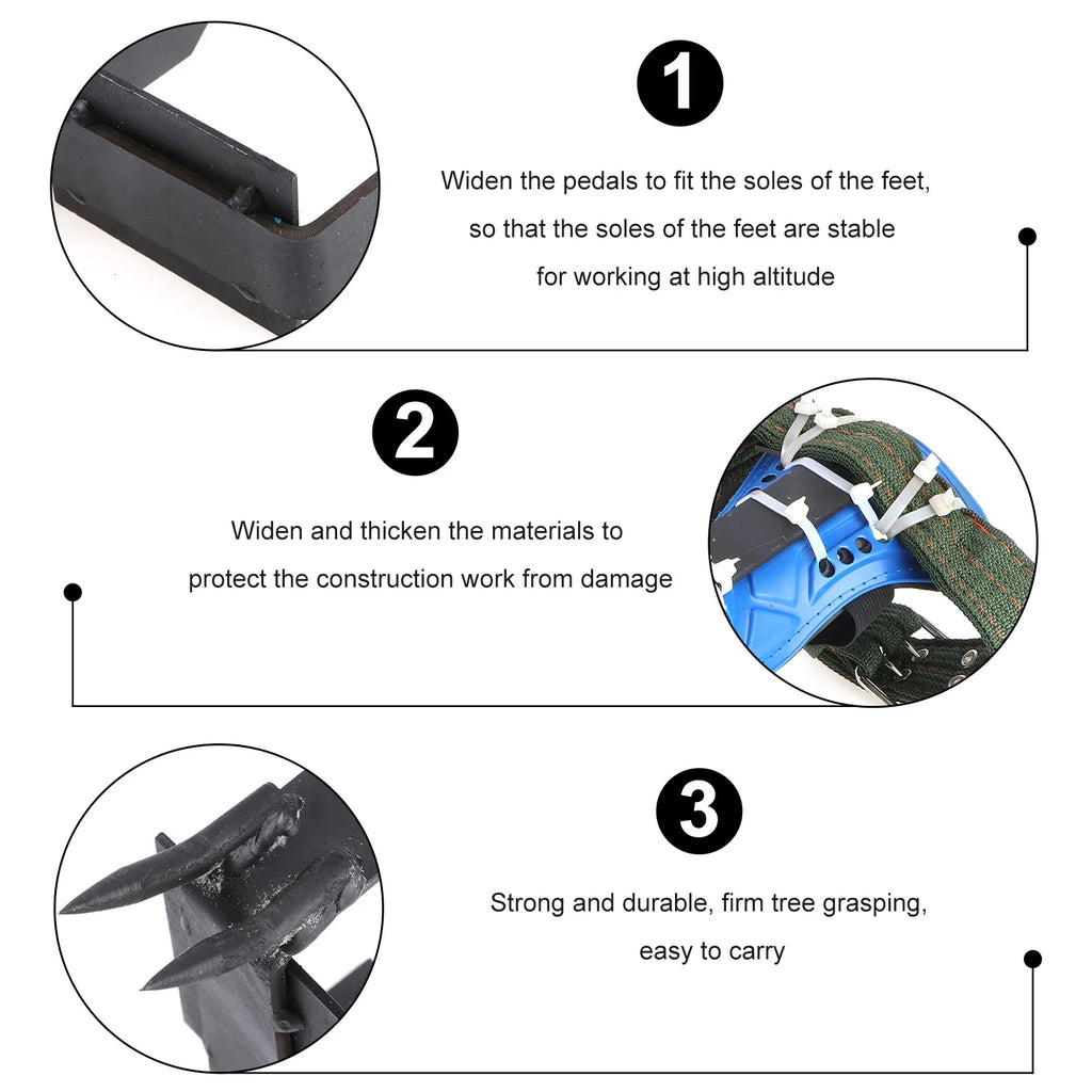 1Set Tree Climbing Spikes Durable Shoes High Quality Gear Safety Equipment Hunting Blind Stand Pole Accessories Forest Tool