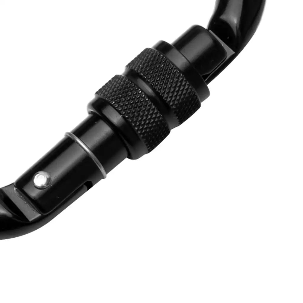 25KN Aluminum Rock Climbing Carabiner D Shape Locking Rescue Safety Hook for Mountaineering Rappelling Gear Outdoor Equipment