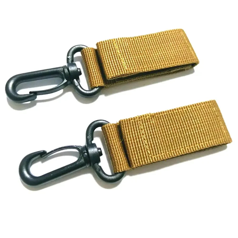 Climbing Carabiner with Nylon Webbing Sling, Safety Locking Hook for Tactical Backpacks Outdoor Gear Hanging, Keychain Accessory