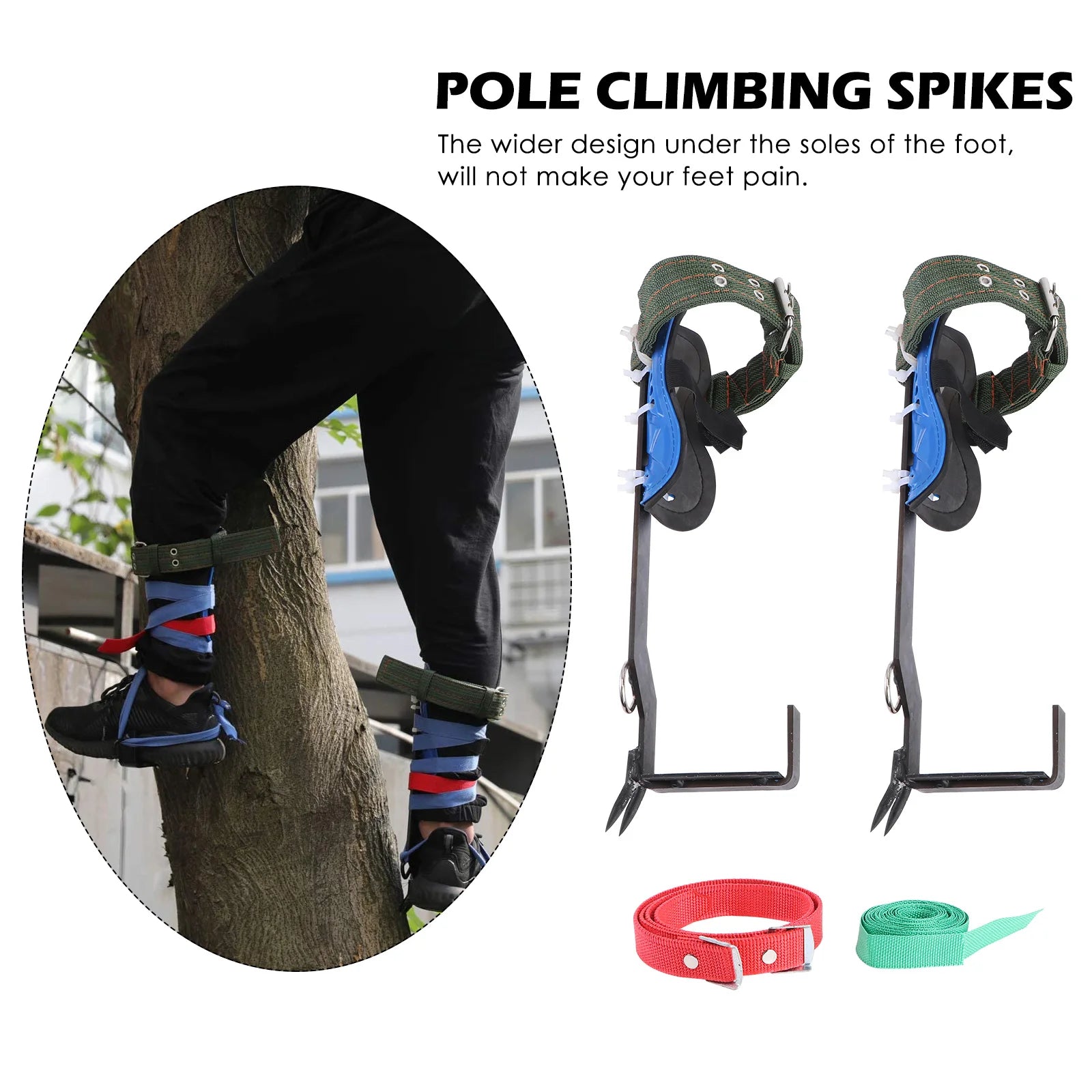 1Set Tree Climbing Spikes Durable Shoes High Quality Gear Safety Equipment Hunting Blind Stand Pole Accessories Forest Tool