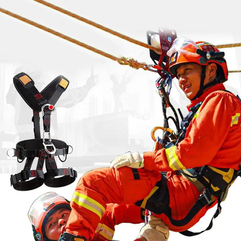 Safety Harness Fall Protection Kit Full Body Roofing Harnesses With Adjustable Buckles Detachable Rock Climbing Gear Safety Belt