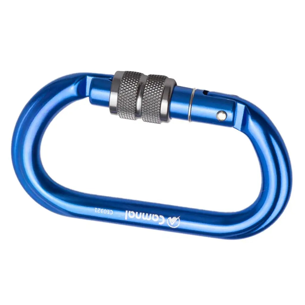 25KN Aluminum Rock Climbing Carabiner D Shape Locking Rescue Safety Hook for Mountaineering Rappelling Gear Outdoor Equipment