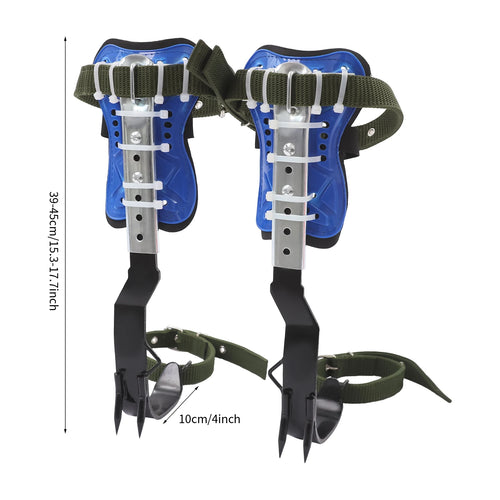 Adjustable Tree Climbing Spikes 330LBS Load Steel Climbing Gear with Safety Belt/Rope for Outdoor/Fruit Picking