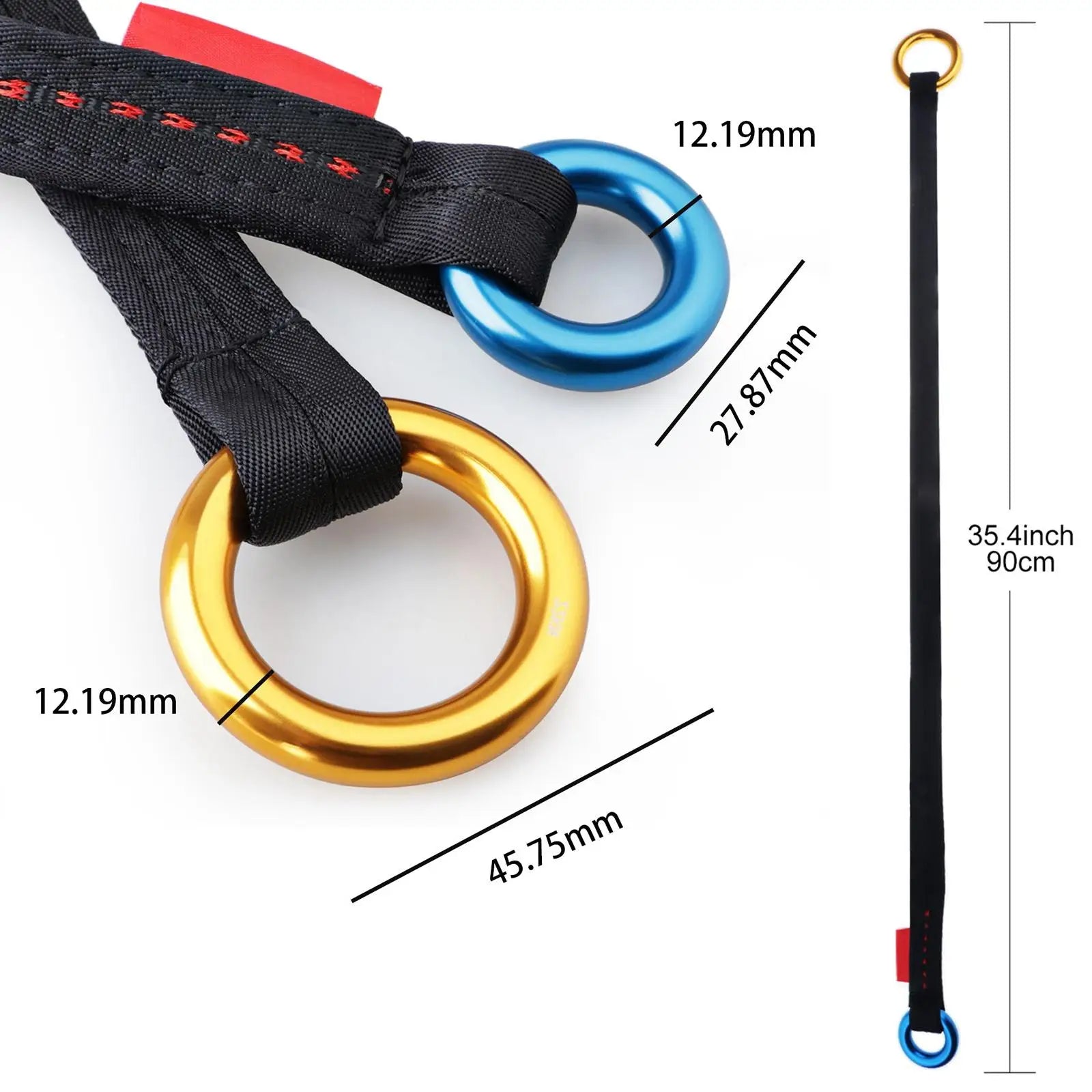 Arborist Climbing Rope Friction with Aluminum Rappel for Safety MountaineeRappelling Caving Ascending Rigging SaverLoop Gear