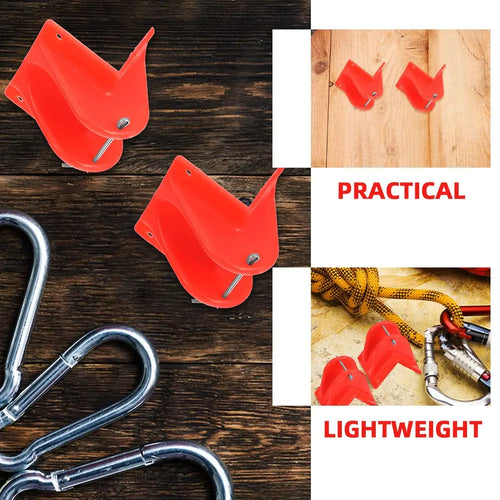 3pcs Safety Rope Protector Red Climbing Accessories Rope Edge Guard Mountaineering Gear Outdoor Rope Device Portable