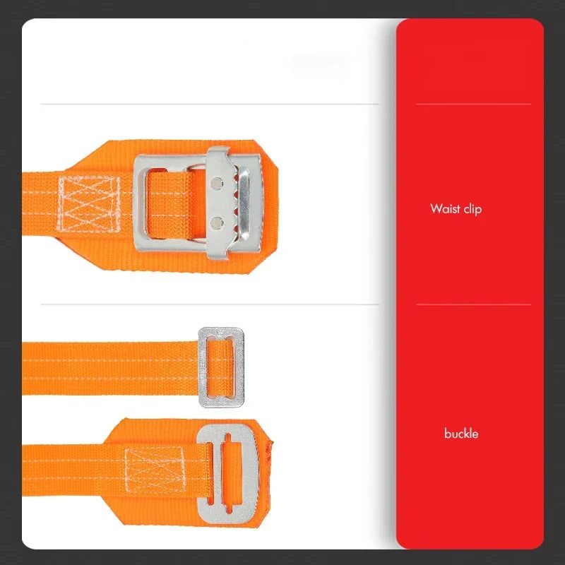 Safety Belt with Lanyard, Tree Climbing Harness Protective Gear, Adjustable Climbing Protection Belt for Body Positioning