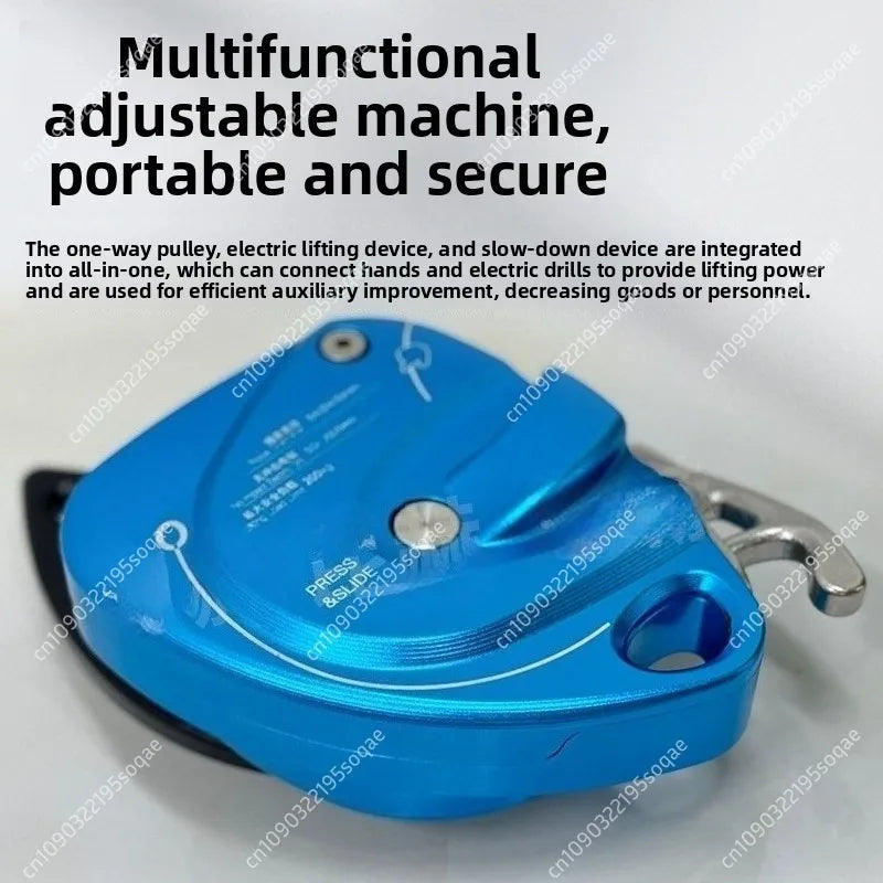 Electric Lifter Climbing Device 200kg/440.92lb Capacity Aerial Rope Ascender for Rock/Wall Climbing&Fall Protection Safety Gear