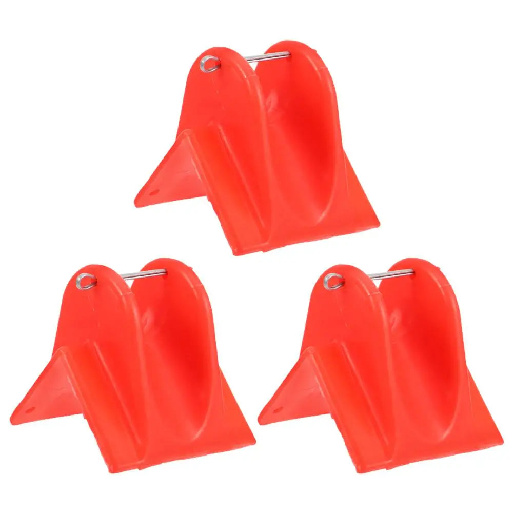 3pcs Safety Rope Protector Red Climbing Accessories Rope Edge Guard Mountaineering Gear Outdoor Rope Device Portable
