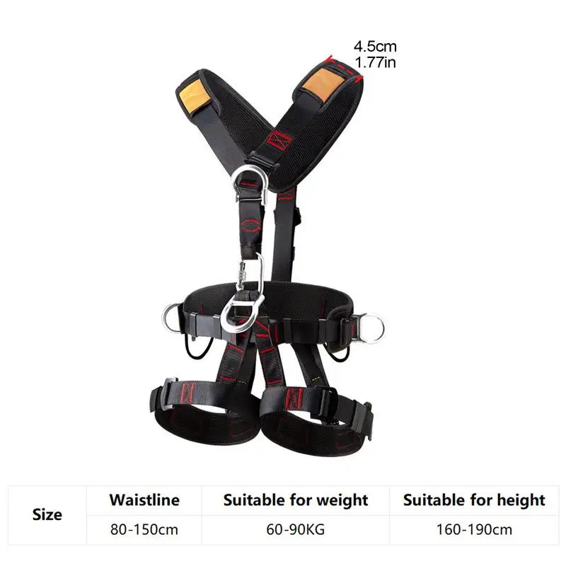 Safety Harness Fall Protection Kit Full Body Roofing Harnesses With Adjustable Buckles Detachable Rock Climbing Gear Safety Belt