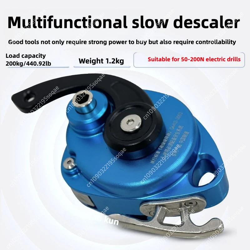 Electric Lifter Climbing Device 200kg/440.92lb Capacity Aerial Rope Ascender for Rock/Wall Climbing&Fall Protection Safety Gear