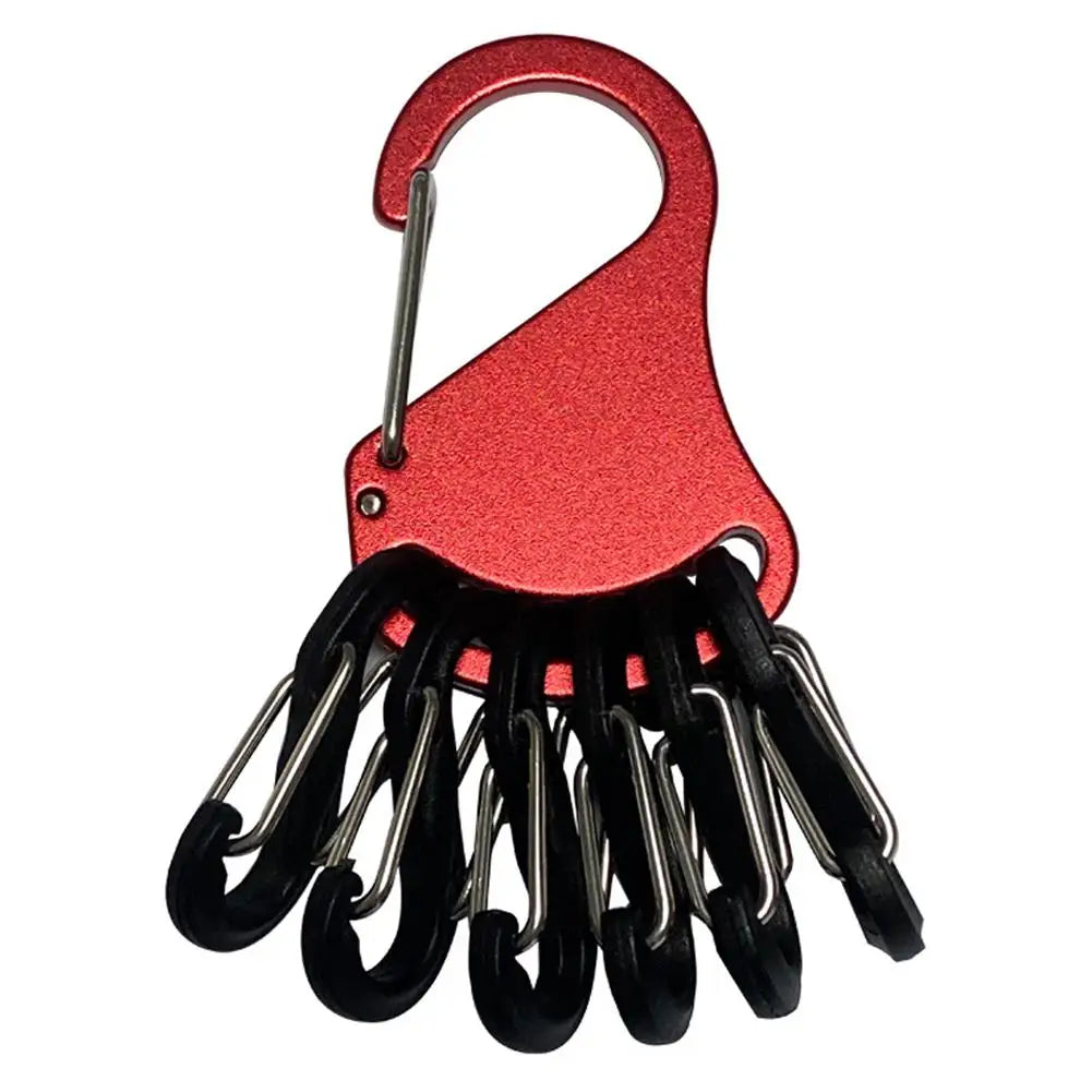 S Shape Carabiner, Double Gate 8 Figure Descender Rock Climbing Carabiner for Camping Hiking Backpack Gear, Outdoor Safety Snap