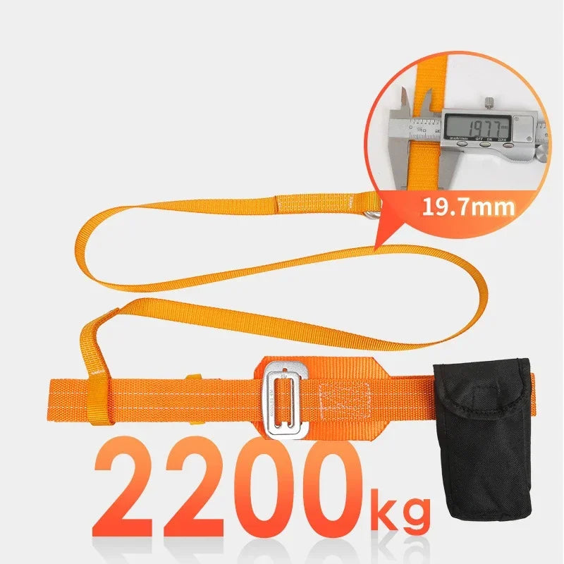 Safety Belt with Lanyard, Tree Climbing Harness Protective Gear, Adjustable Climbing Protection Belt for Body Positioning